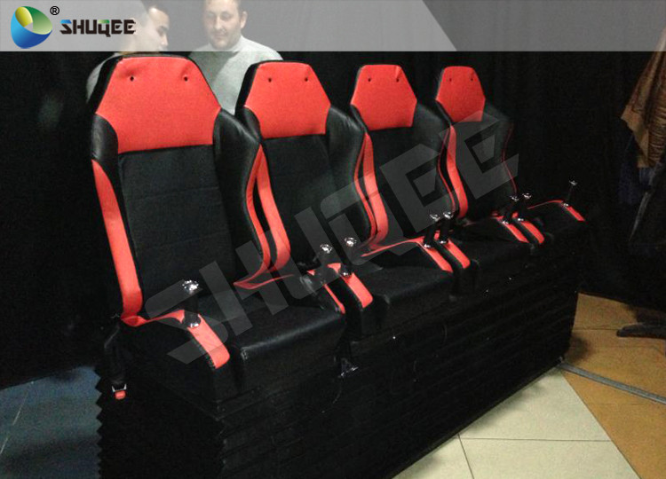 Movie Equipment Pneumatic 7D Cinema System Standard Red Chair With Leg Sweep