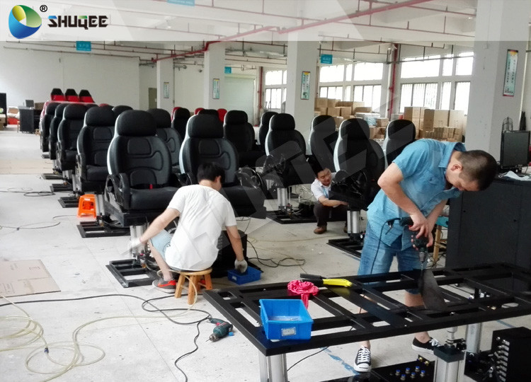 Green Cabin  5d Movie Theater With Black Luxury Seats , Eight Special Effecst