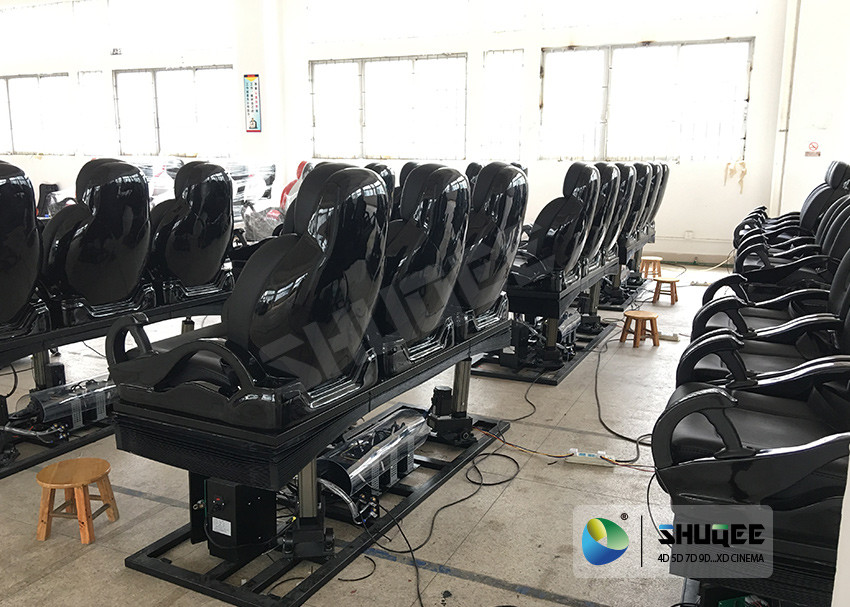 3DOF Fiberglass Black 5D Theater System Motion Chair Cabin For Park