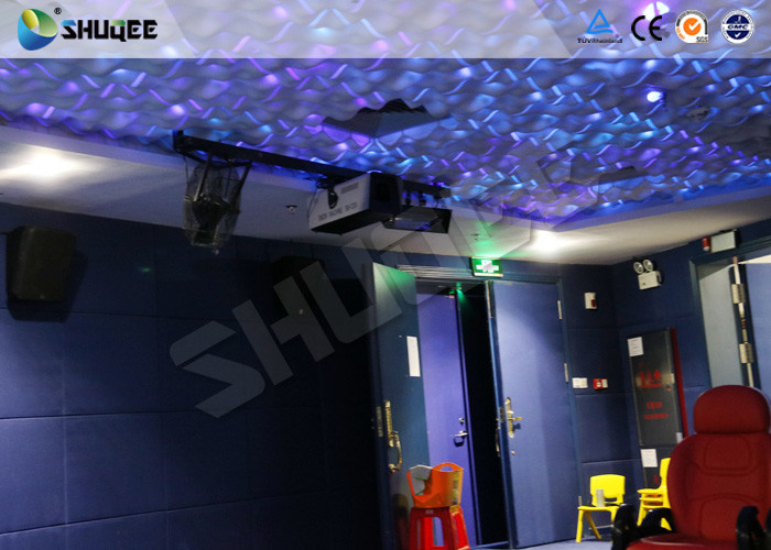 Fiber Glass Ride Experience 5D Movie Theater Simulator System With Red Chair