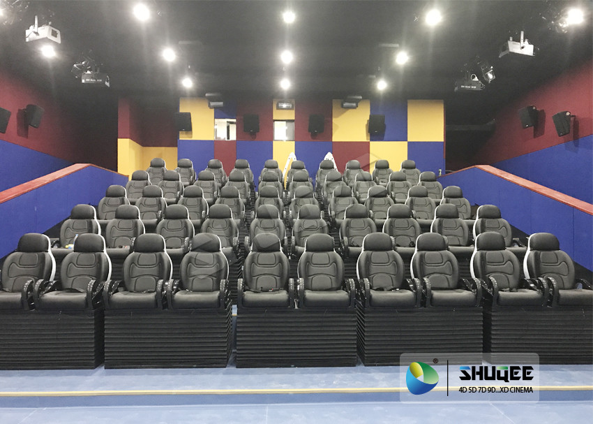 Unique Dynamic 5D Simulator With Genuine Leather 5D Durable Electric Seats And Professional Decoration