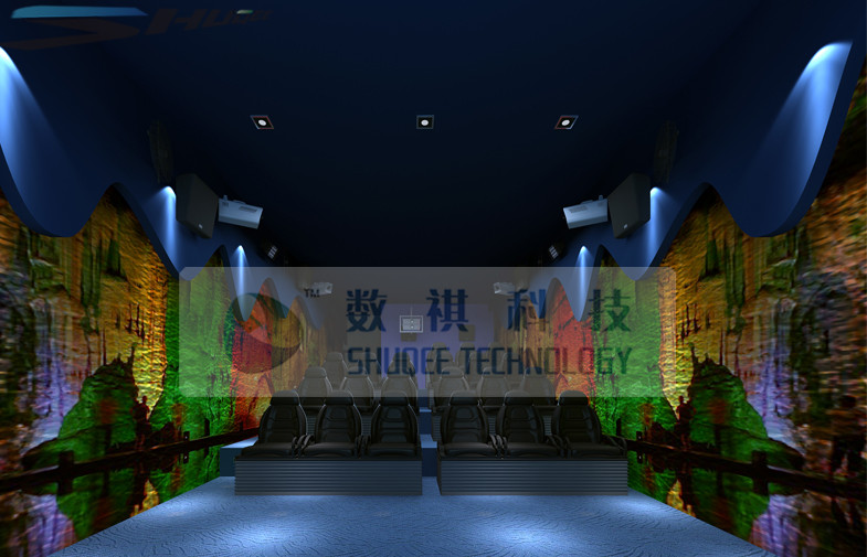 Realistic 6D Cinema Simulator With Cinema Special Effects And Curved Screen