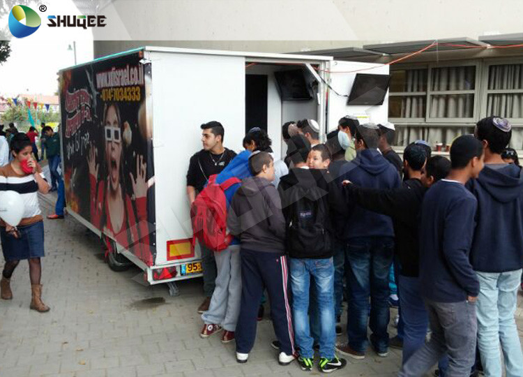 Amused Unique Experience System 7D Movie Theater For Iron Box Removable In Place With Lots Of People