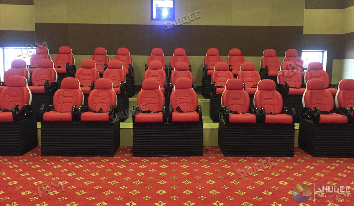 Professional Scene 5D Movie Theater For Indoor Mini Cabin Cinema Red / Black Color