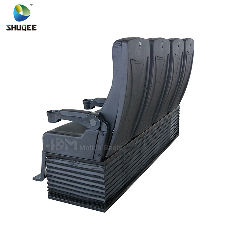 4D Cinema System PU Leather Motion Seat Black Color With 40 Seats