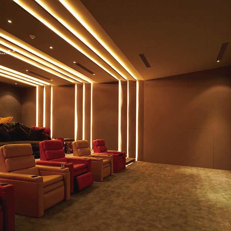 Luxury Home Cinema Couple Red VIP Leather Cinema Sofa Retro Soft Movie Theater Seats