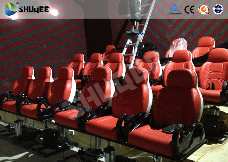 Comfortable red motion chair 7D movie theater of motion cinema equipment