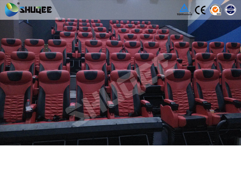 Red Dynamic sitting 4D Movie Theater  , Intellectualized Control , Momentum With Electric