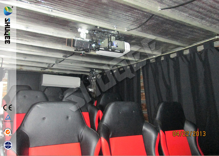 Popular Truck Mobile 7D Cinema System With 9 Black Leather Pneumstic Seats
