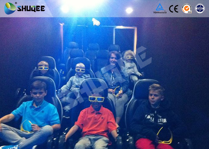Mobile 5D Movie Theater With Truck And Usually Set 9 Seats Electronic Motion Chairs