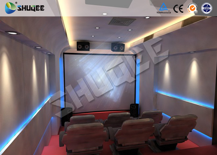 Black Genuine Leather Movie Theater Seat Pneumatic Motion Movie Theater Chair