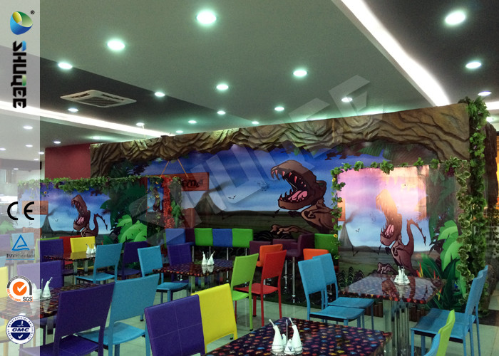 Stimulating Thriller 6D Movie Theater With Lightning / Rain Digital Special Effect