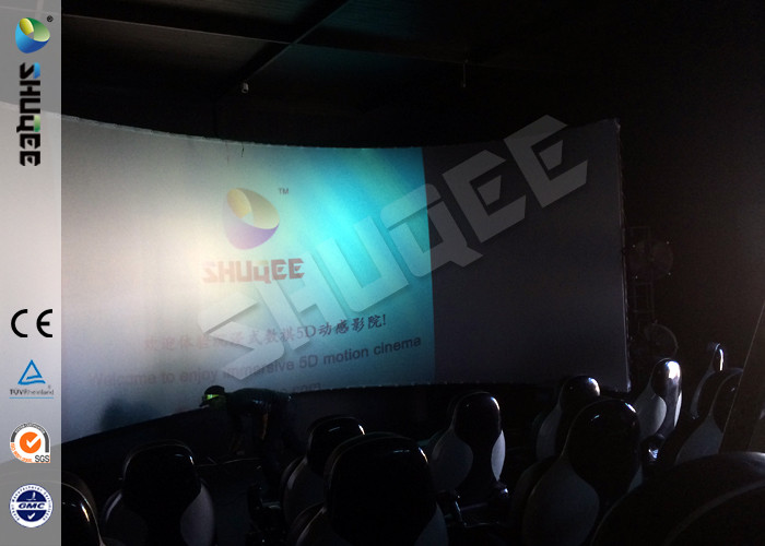 Large Silver Screen 7 D Movie Theater Special Effect Leather Fiberglass