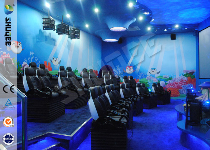 Amusement Hydraulic / Electric System 4d Cinema With Digital Video Projector System