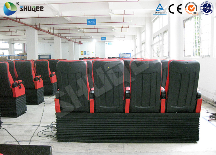Large 4D Movie Theater Long Movie Pneumatic System Chair With Cup Holder
