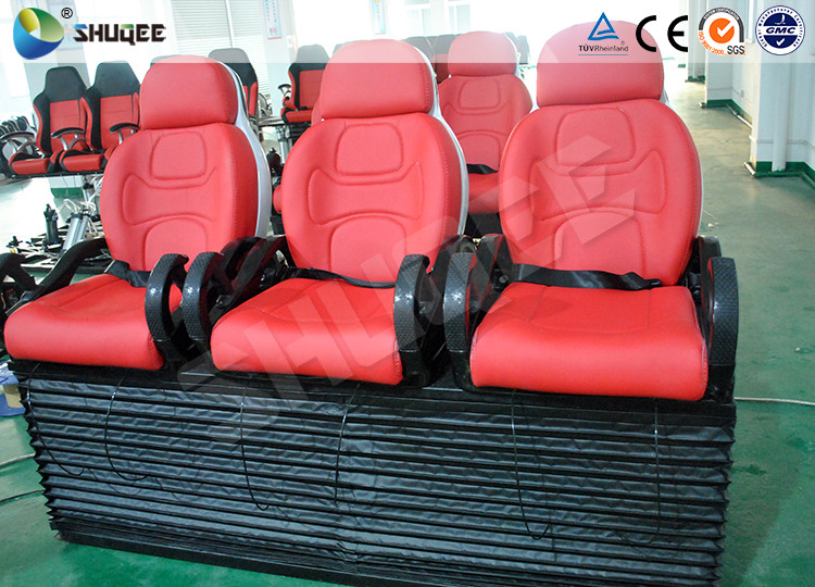 Red Color Luxury Seats 5D Movie Theater For Mobile Truck / Museum / Park