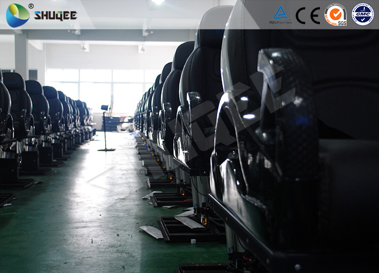 Black Luxury Seats 7d Simulator Cinema Motion Chair In Genuine Leather Material