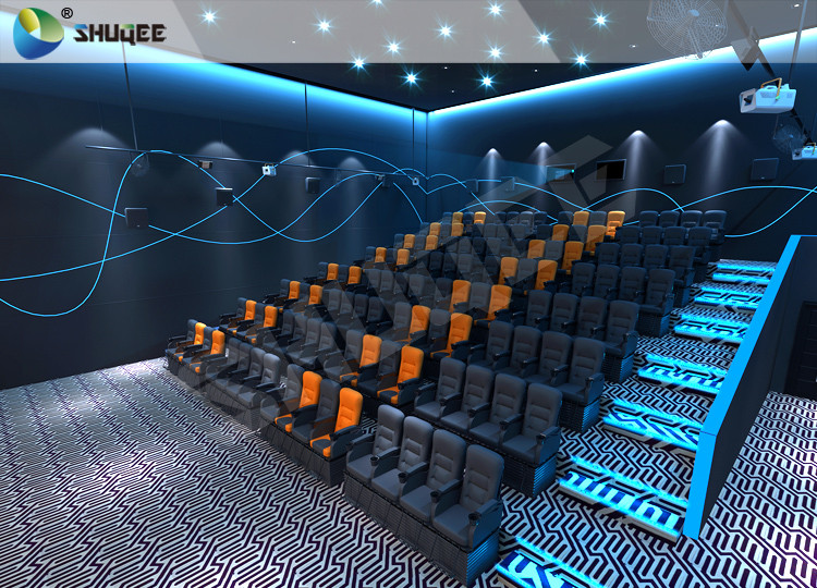 Huge Funny 5D Theater System Outside Cabin Hydraulic Dynamic System